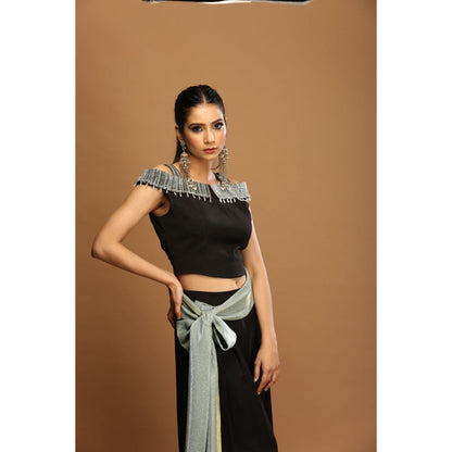 Payal Dawar Black Vibing Co-Ord (Set of 3)