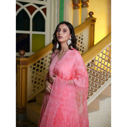 Payal Dawar Pink Gulnoor Kurta with Salwar and Dupatta (Set of 3)