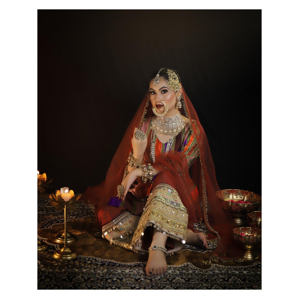 Payal Dawar Pakistani Embellished Kurta with Palazzo and Dupatta (Set of 3)