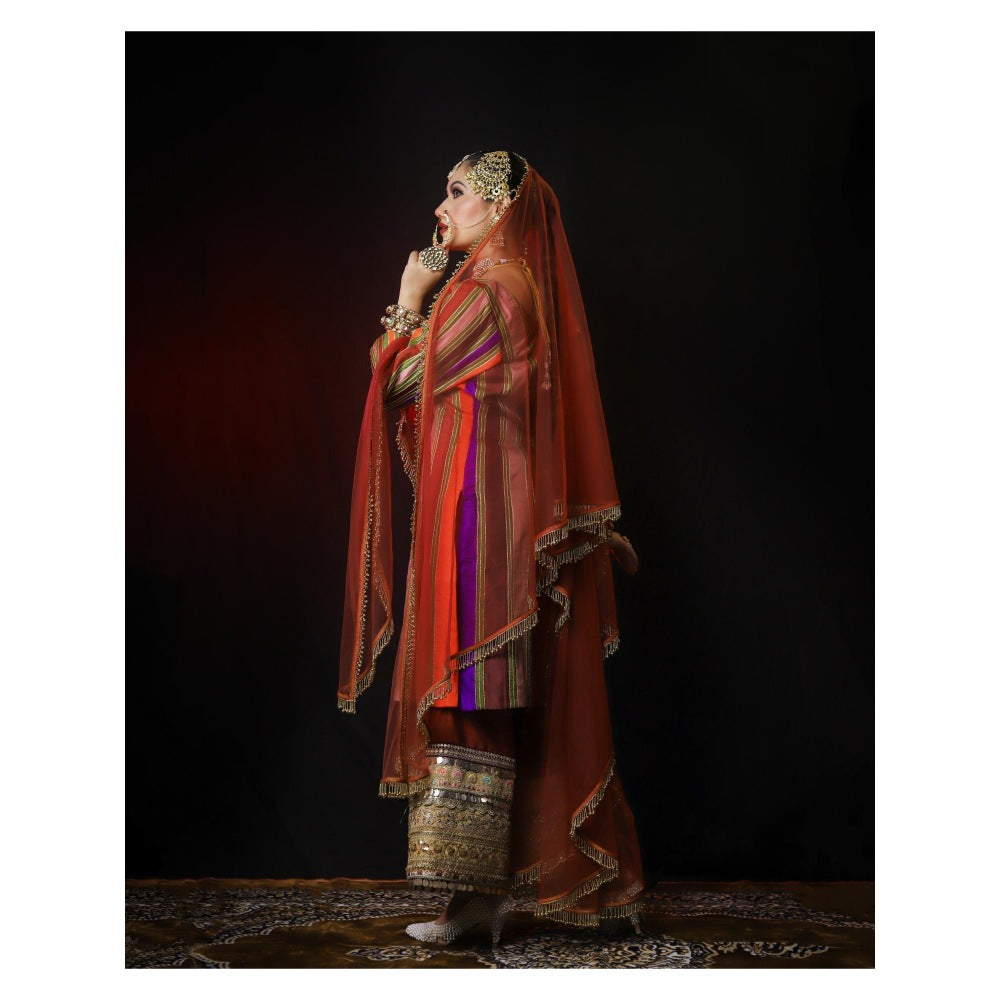 Payal Dawar Pakistani Embellished Kurta with Palazzo and Dupatta (Set of 3)