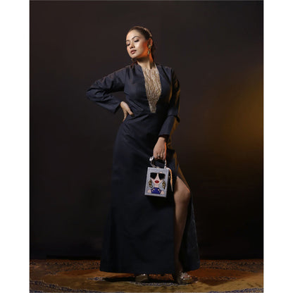 Payal Dawar Black Bossy Embellished Dress