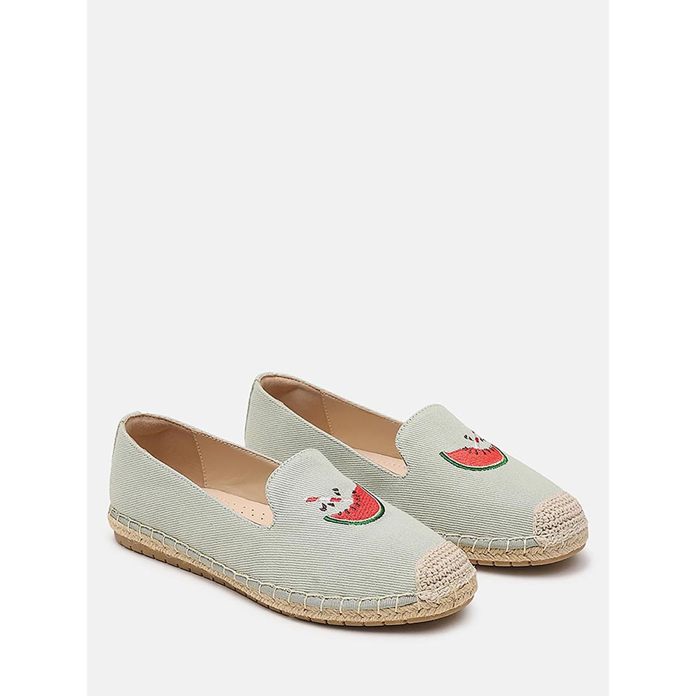PAZZION Women's Light Green One In A Melon Espadrilles
