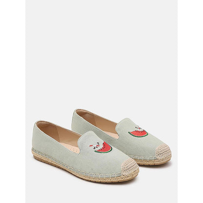 PAZZION Women's Light Green One In A Melon Espadrilles