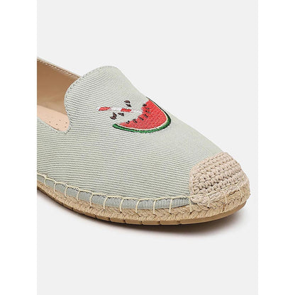 PAZZION Women's Light Green One In A Melon Espadrilles