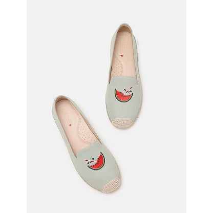 PAZZION Women's Light Green One In A Melon Espadrilles