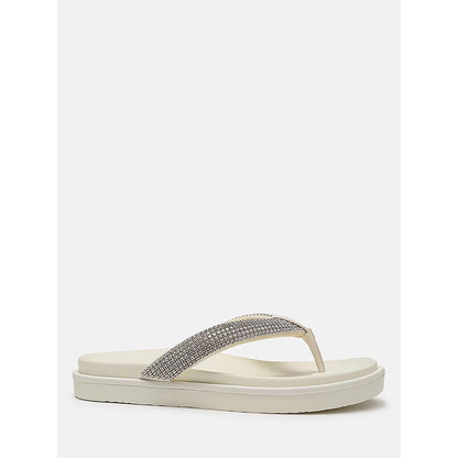 PAZZION Women's Beige Dazzle Luxe Crystal Sandals