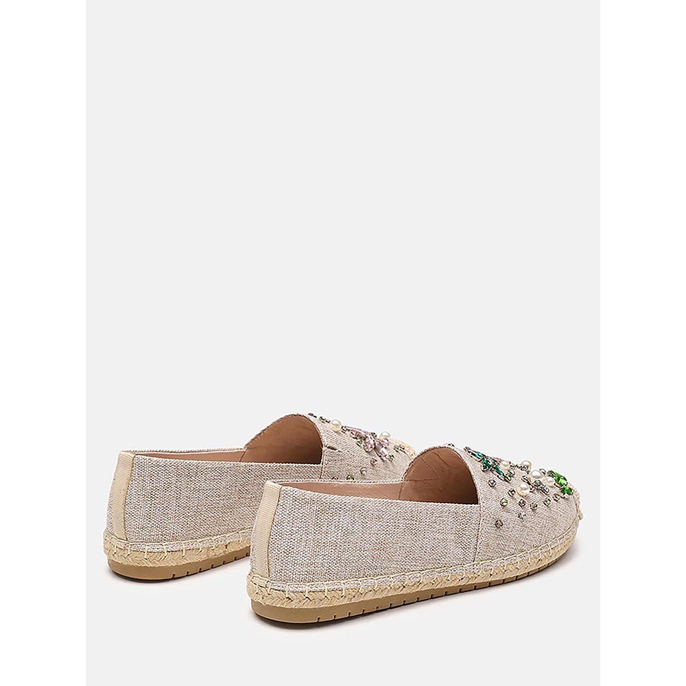 PAZZION Women's Almond Embellished Espadrilles