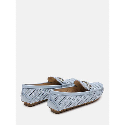 PAZZION Women's Blue Verona Perforated Bit Loafers