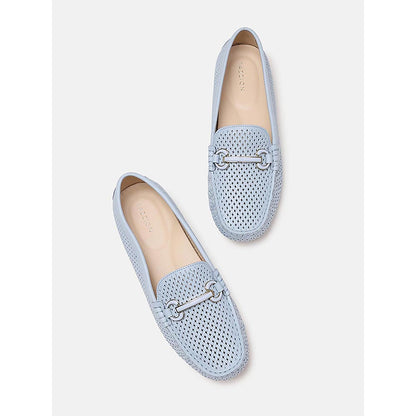 PAZZION Women's Blue Verona Perforated Bit Loafers