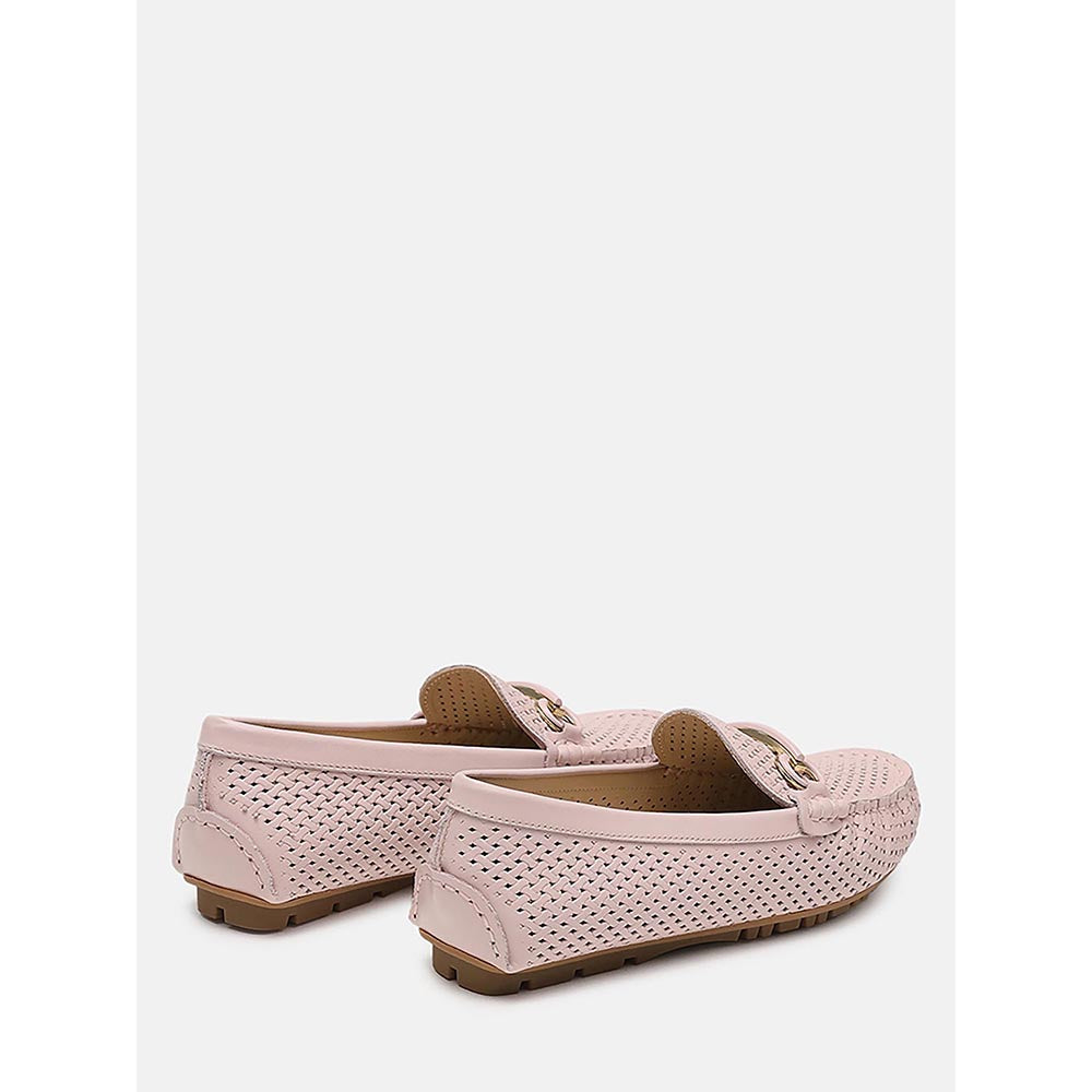 PAZZION Women's Pink Verona Perforated Bit Loafers