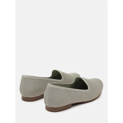 PAZZION Women's Green Lovisa Fly knit Loafers