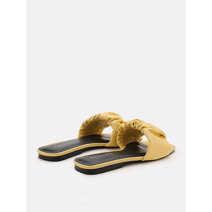 PAZZION Women's Yellow Dione Braided Flats