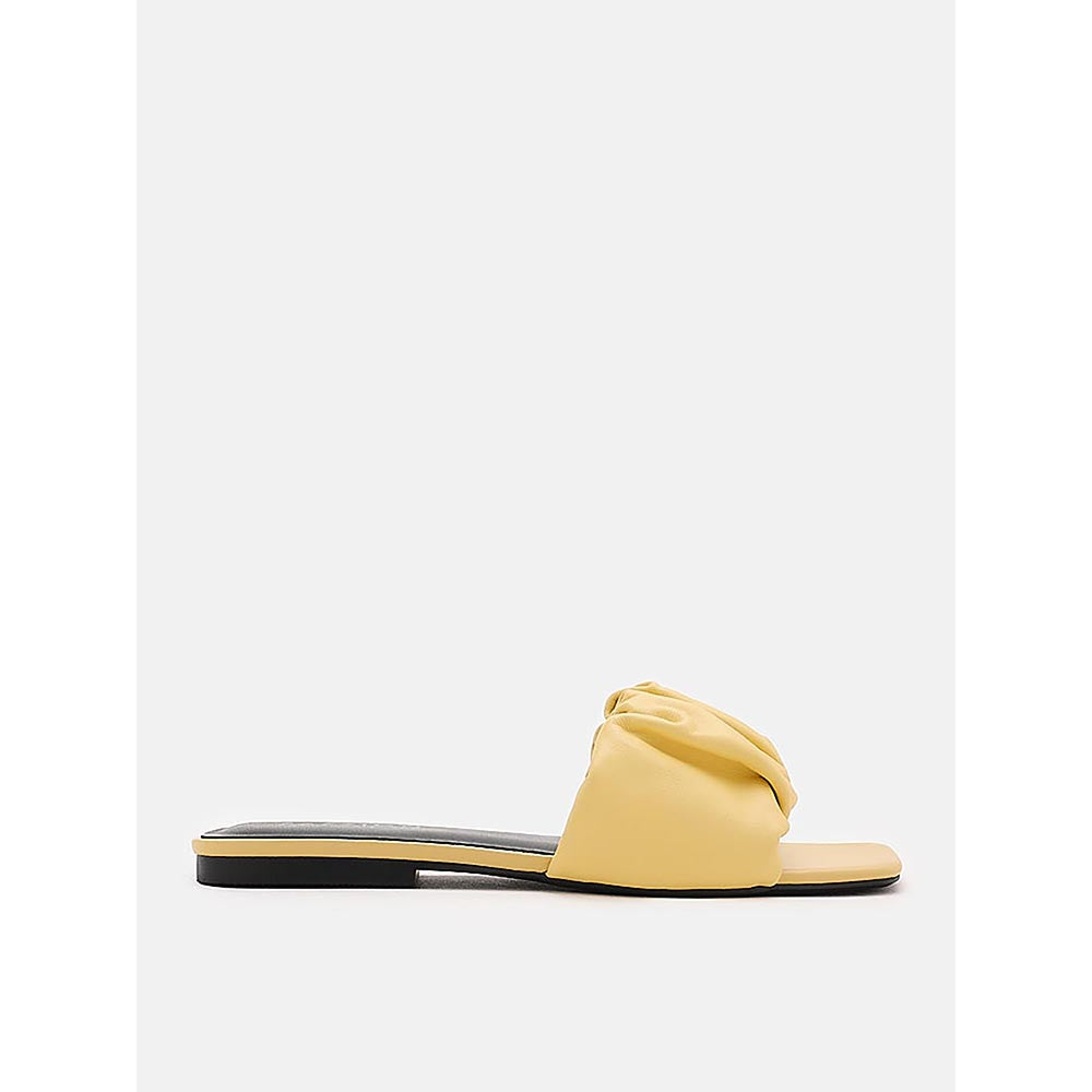 PAZZION Women's Yellow Dione Braided Flats