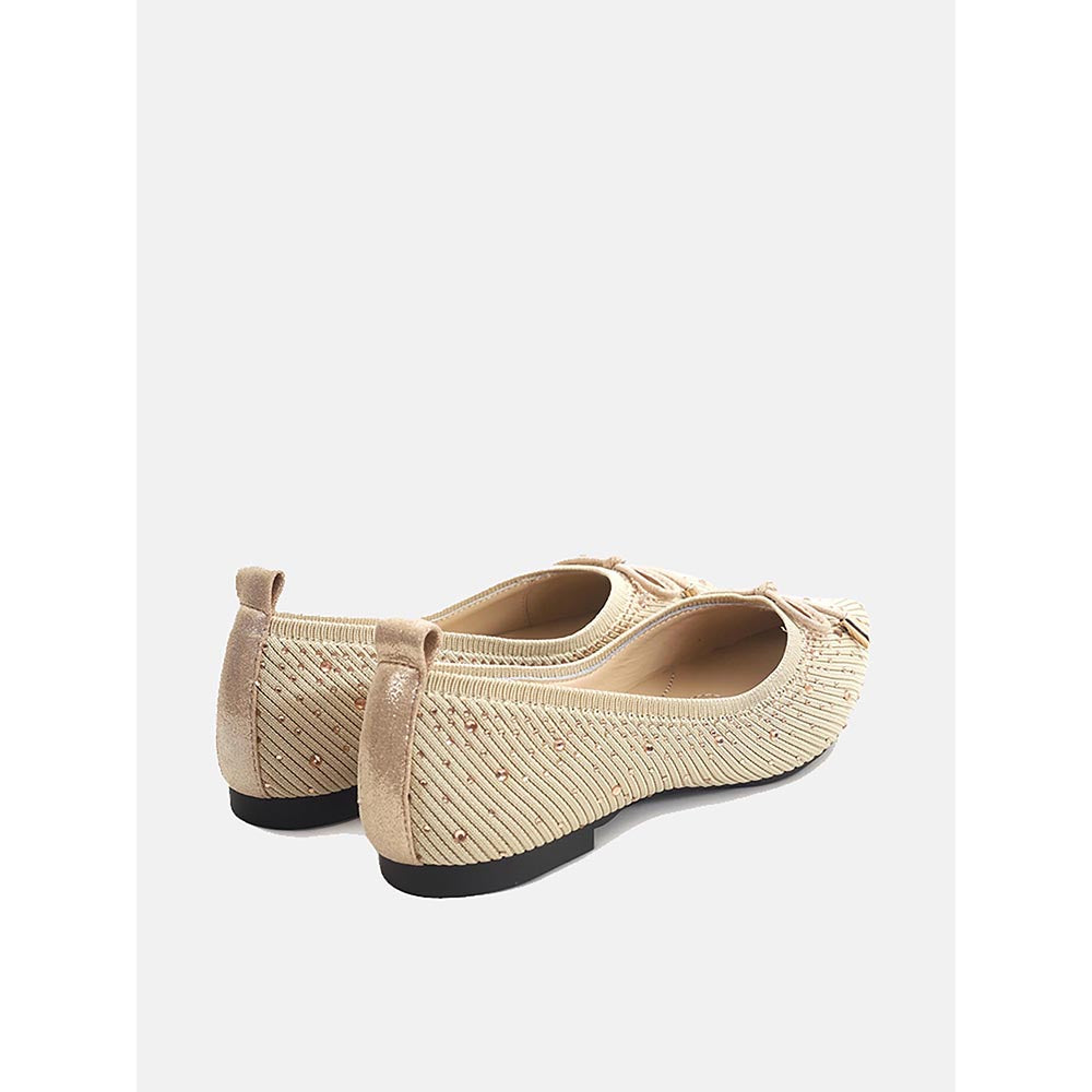 PAZZION Women's Almond Gianna Embellished Ballerina