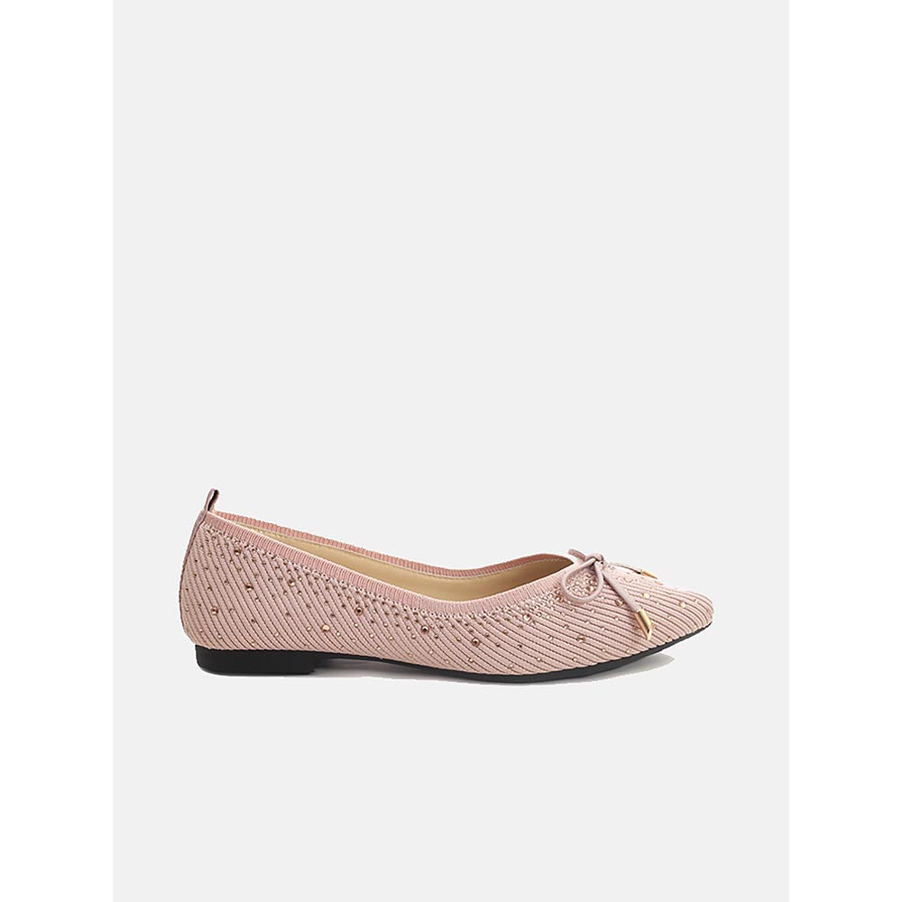 PAZZION Women's Pink Gianna Embellished Ballerina