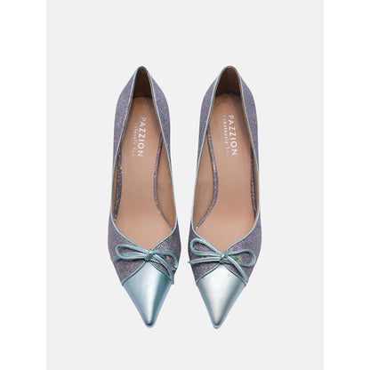 PAZZION Women Metallic Glitter Shimmer Elegant Pump Heels