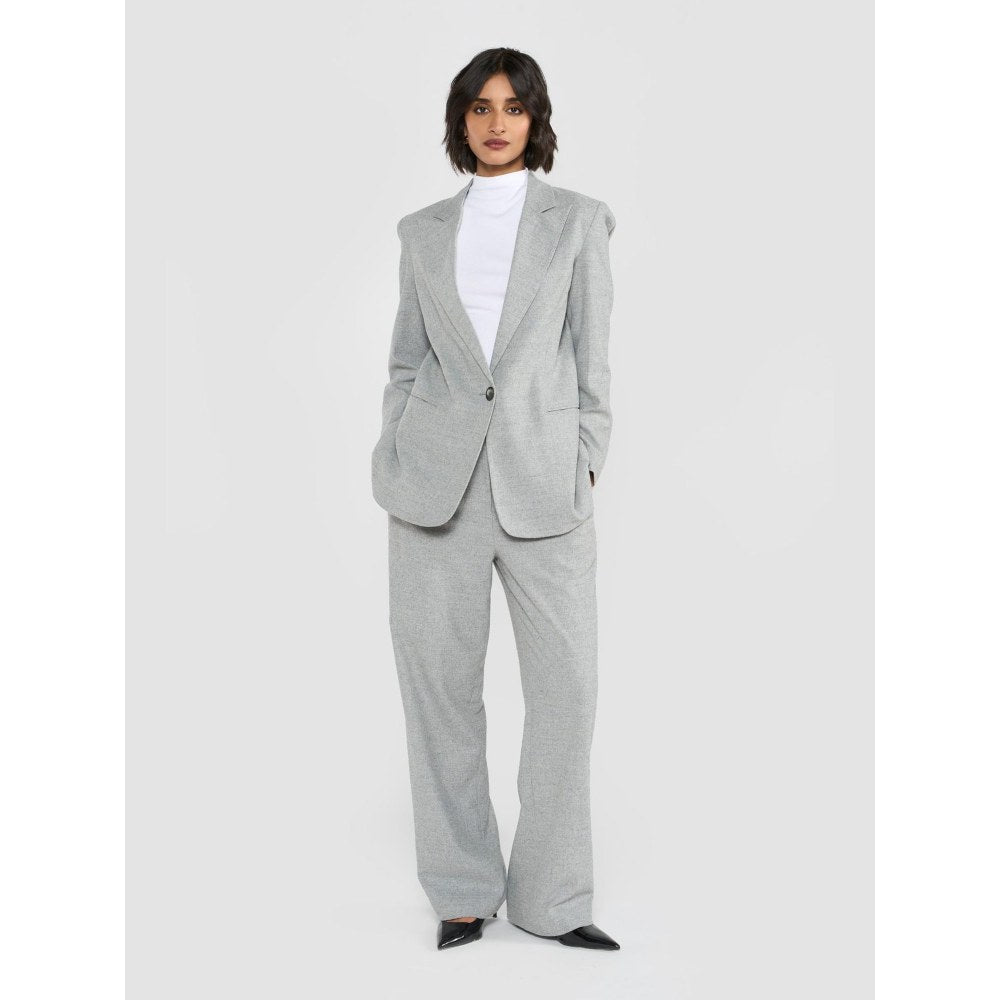 Perona Raya Grey Single Breasted Blazer