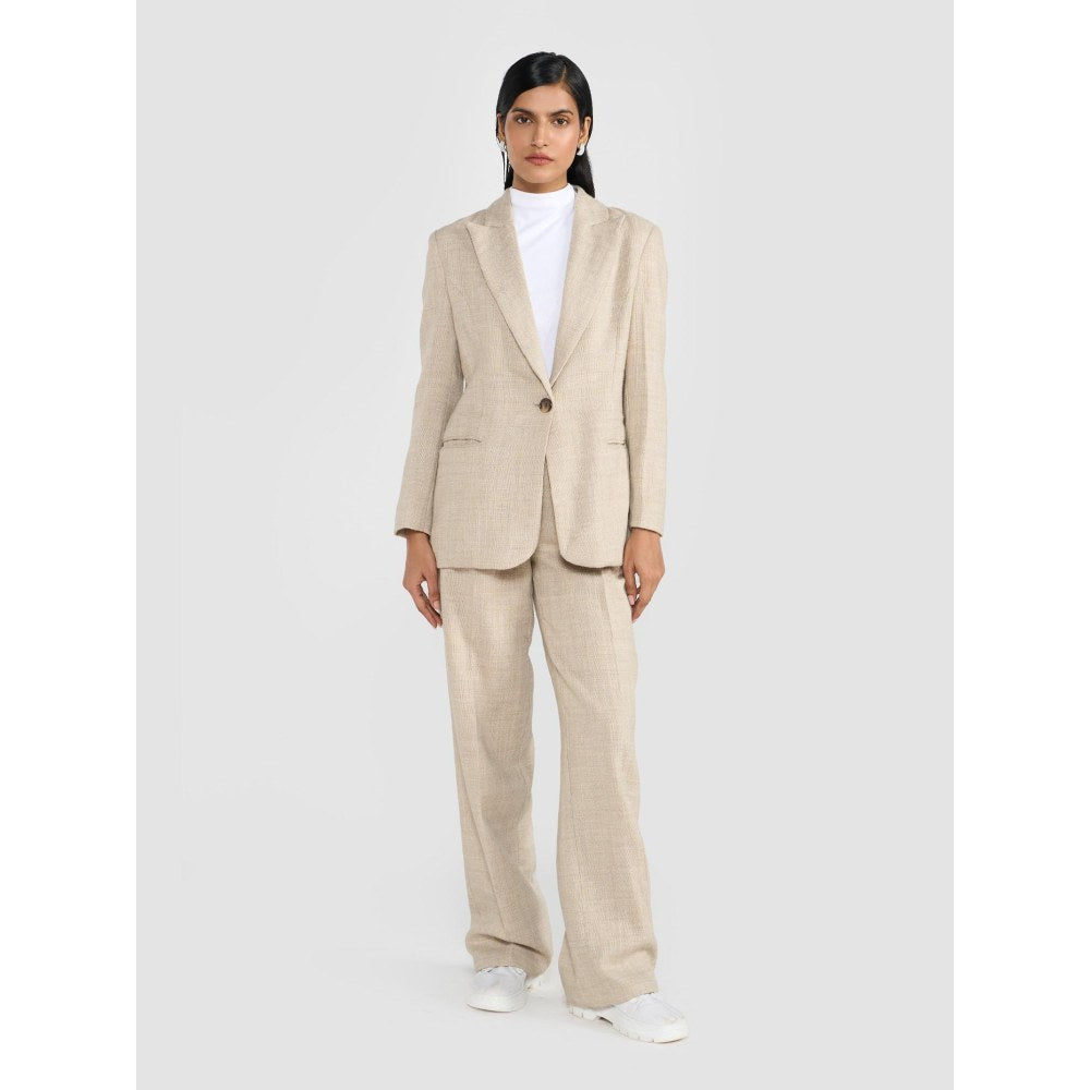 Perona Kristen Beige Relaxed Fit Pants
