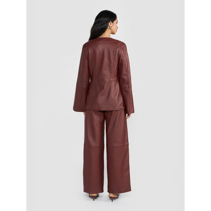 Perona Zaria Rust Leather Pants