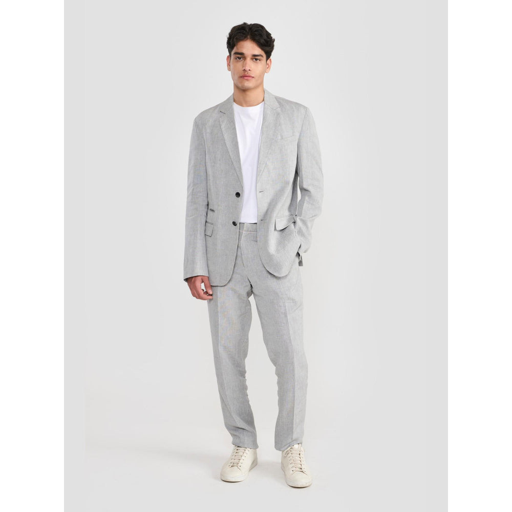 Perona Darren Grey Single Breasted Blazer