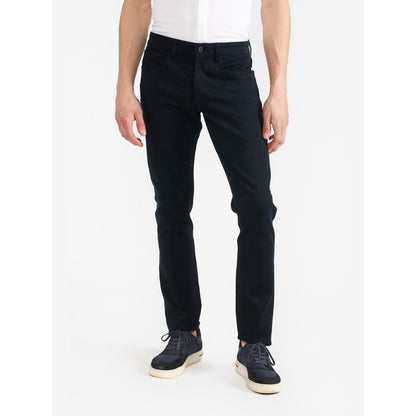 Perona Hakimi Navy Blue Solid Mid Waist Pant