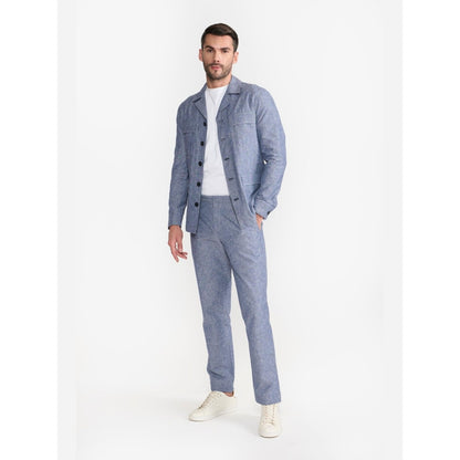 Perona Kenneth Blue Single Breasted Blazer