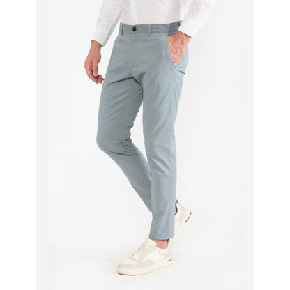 Perona Emmett Blue Solid Relaxed Fit Pant