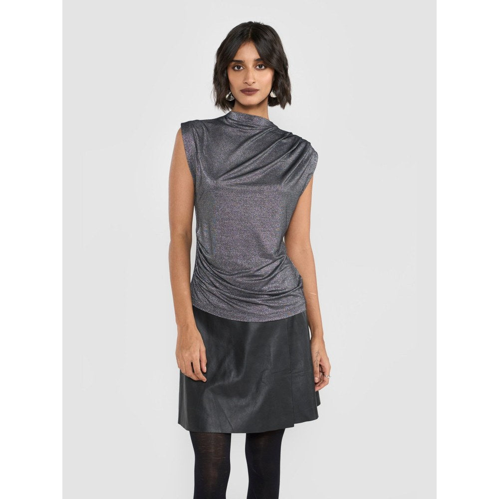 Perona Giselle Black Sleeveless Top