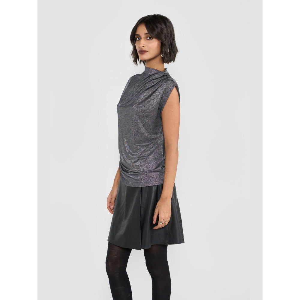 Perona Giselle Black Sleeveless Top