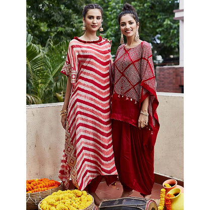 PINK CITY BY SARIKA Short Kaftan with Flap Dhoti (Set of 2)