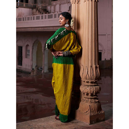 PINK CITY BY SARIKA Ombre Kaftan Top and Drape Skirt (Set of 2)
