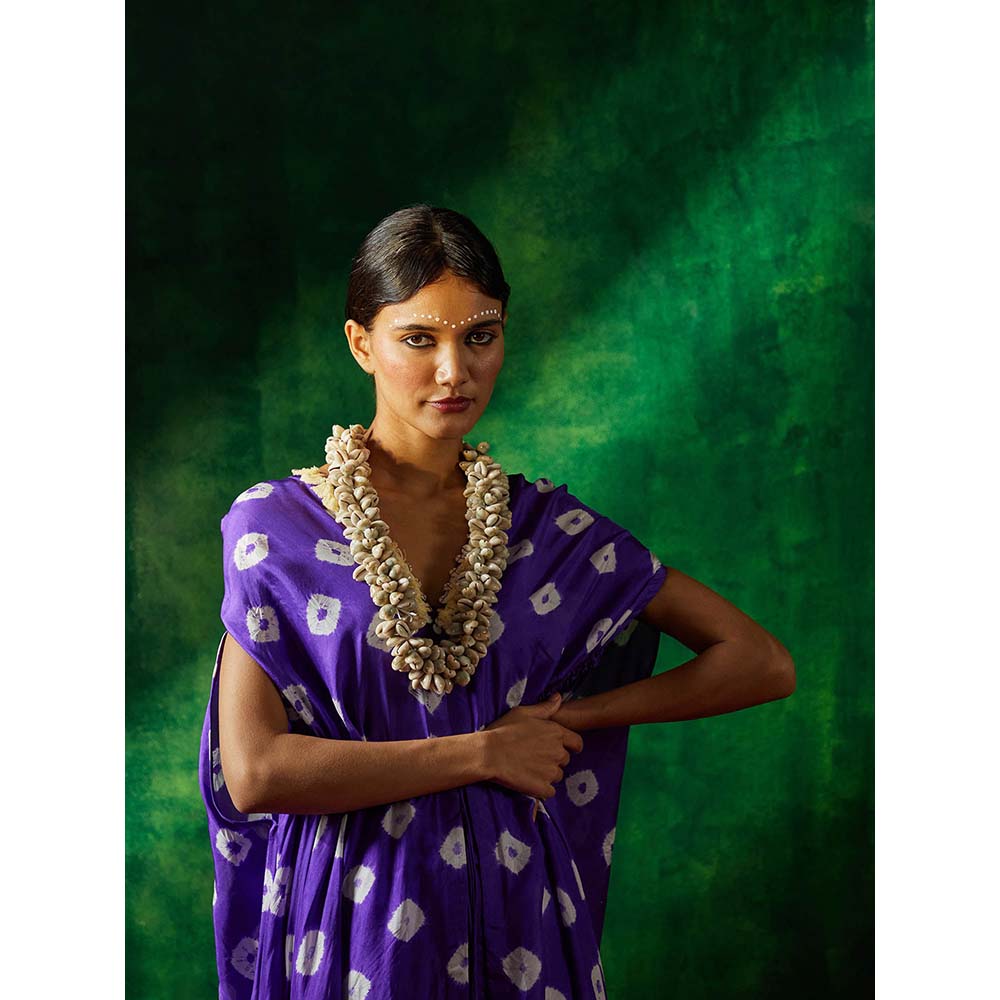 PINK CITY BY SARIKA Shibori Wrap Paired with Skirt (Set of 3)