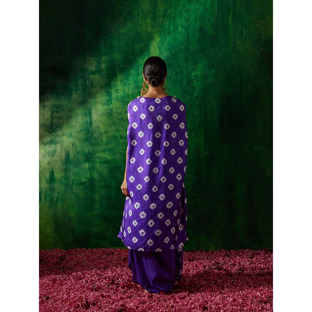 PINK CITY BY SARIKA Shibori Wrap Paired with Skirt (Set of 3)