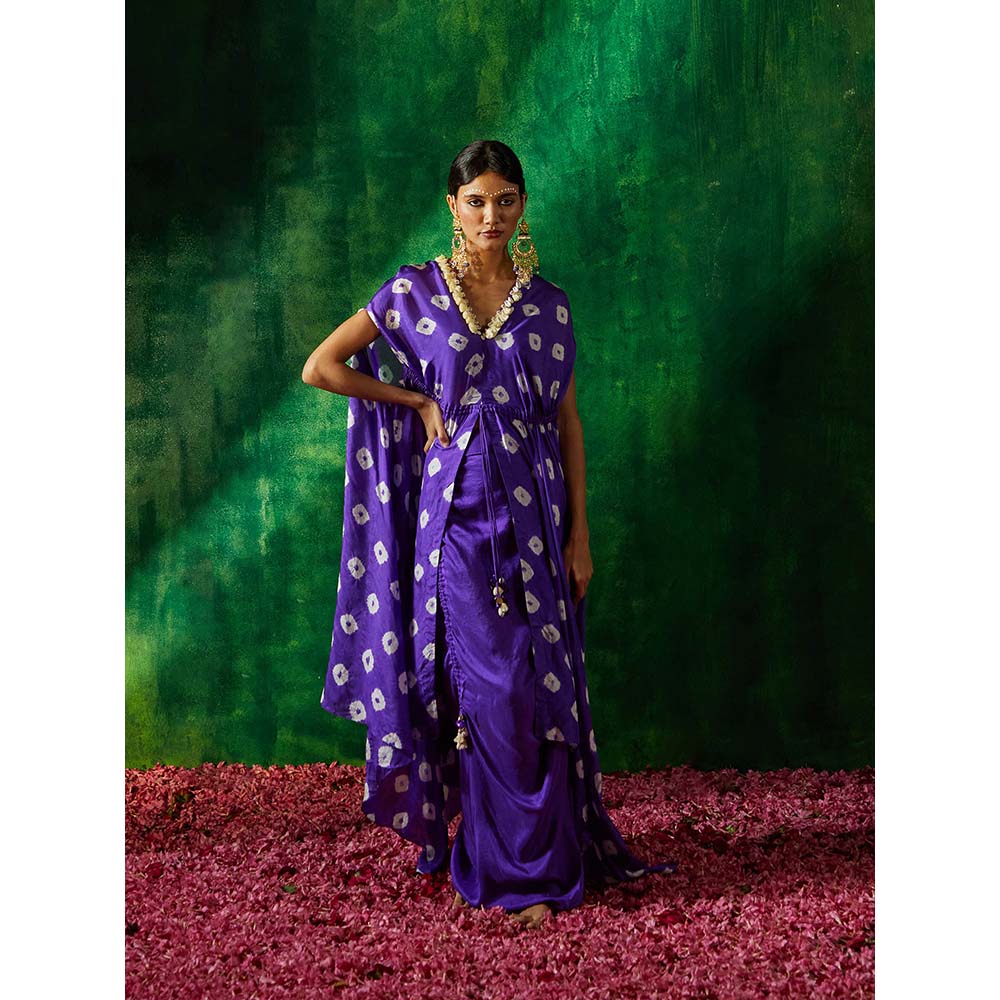 PINK CITY BY SARIKA Shibori Wrap Paired with Skirt (Set of 3)