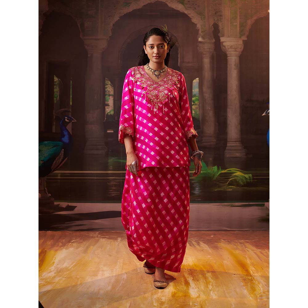 PINK CITY BY SARIKA Rimjhim Mothra Co-Ord (Set of 2)