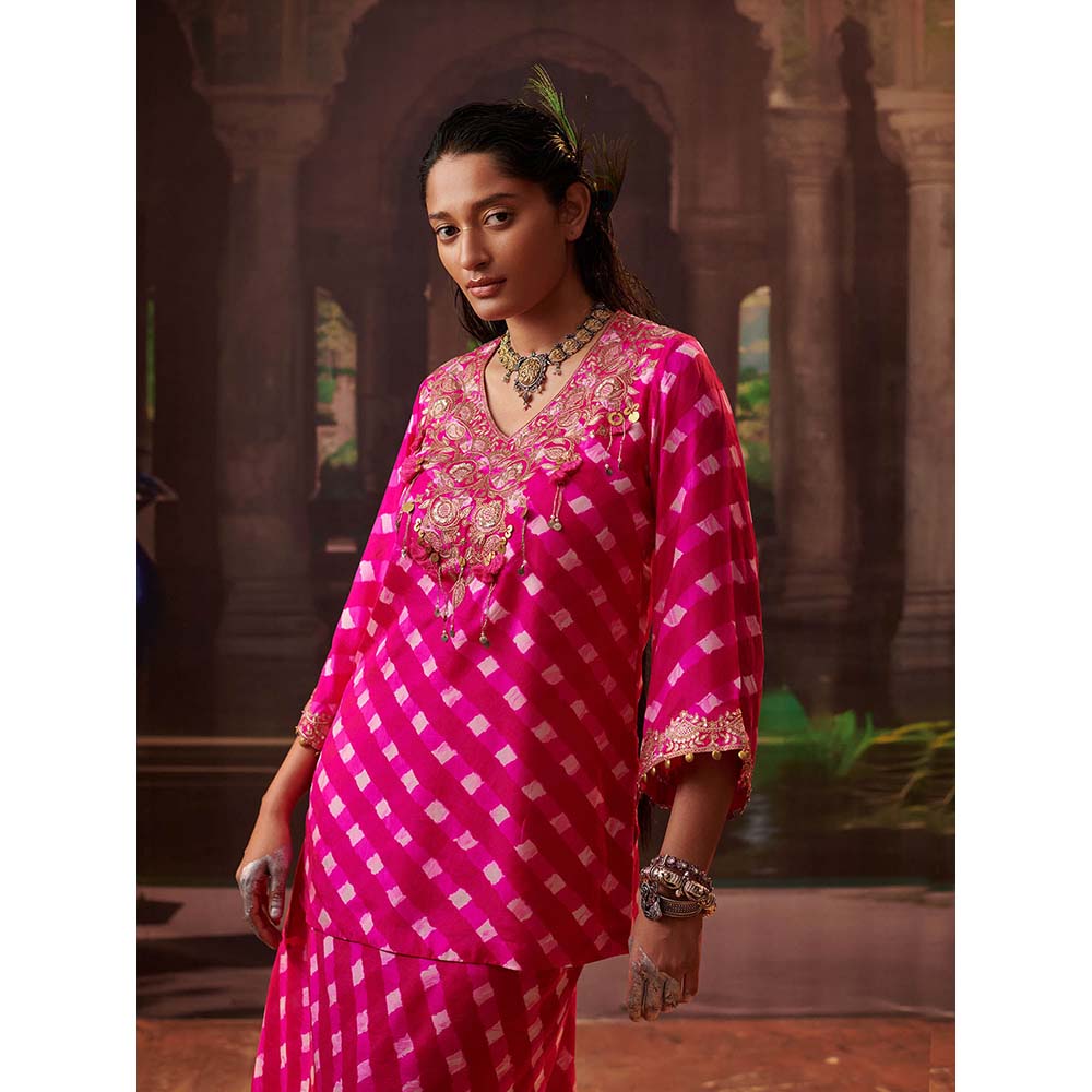 PINK CITY BY SARIKA Rimjhim Mothra Co-Ord (Set of 2)