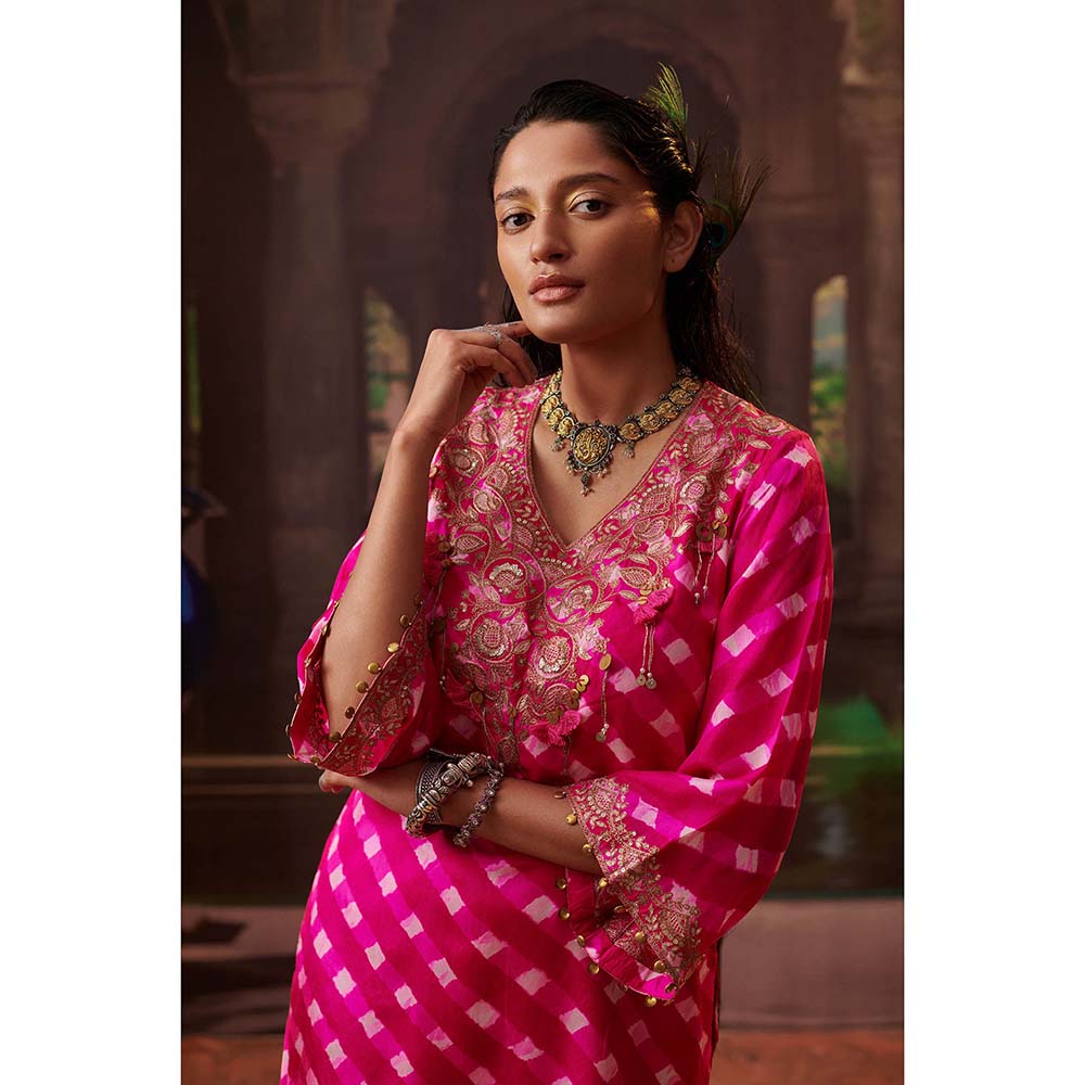 PINK CITY BY SARIKA Rimjhim Mothra Co-Ord (Set of 2)