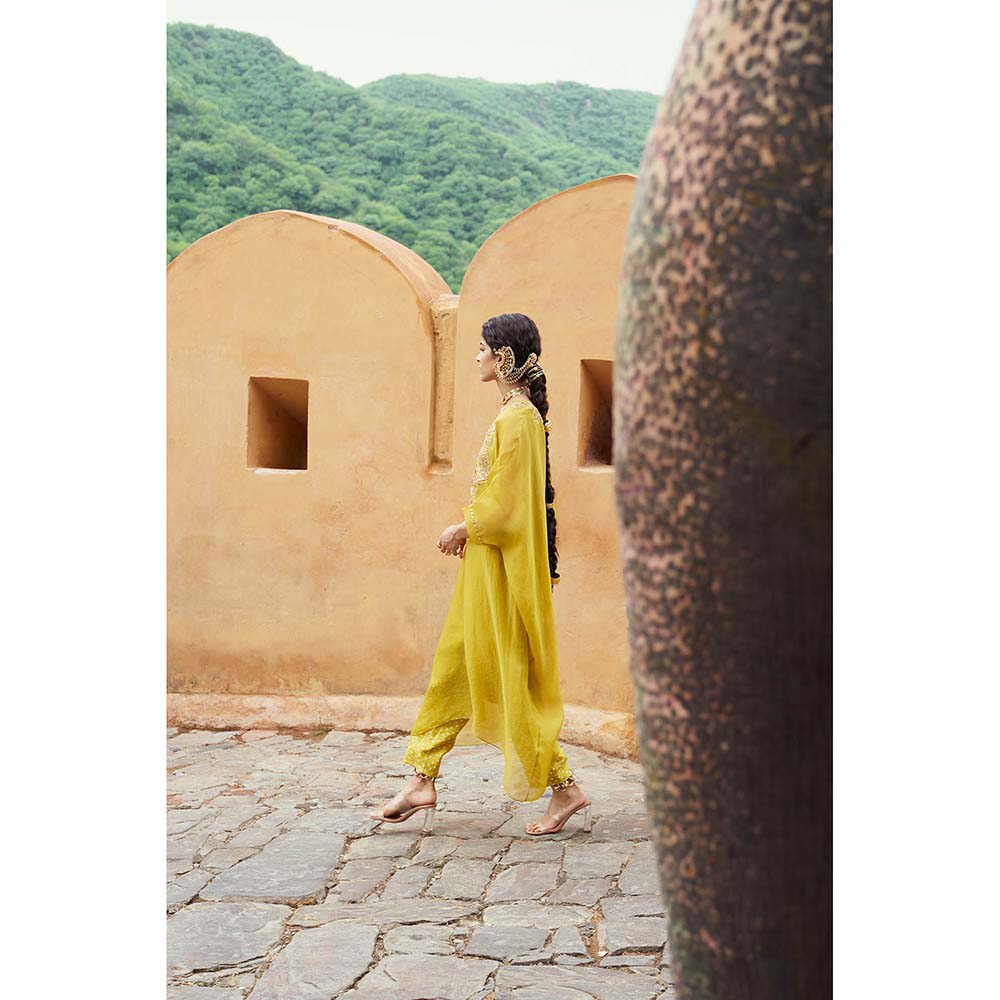 PINK CITY BY SARIKA Women's Hasti Kaftan with Inner and Pant (Set of 3)