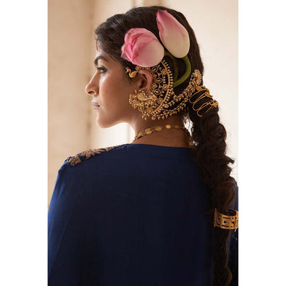 PINK CITY BY SARIKA Women's Kamal Ki Kadhai Cape Style Top and Skirt (Set of 2)