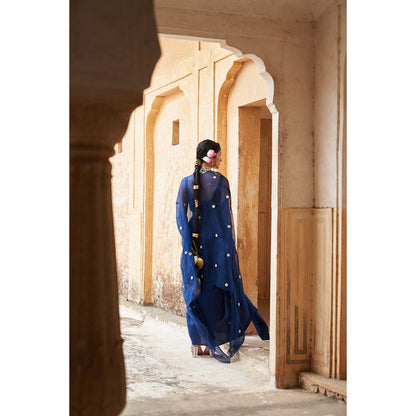 PINK CITY BY SARIKA Women's Neelkamal Embroidered Blouse with Skirt and Cape (Set of 3)