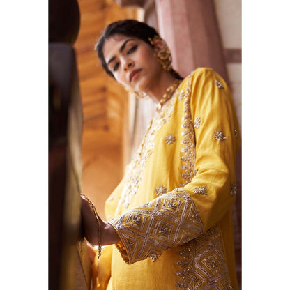 PINK CITY BY SARIKA Women's Kamal Sharara with Kurta and Dupatta (Set of 3)