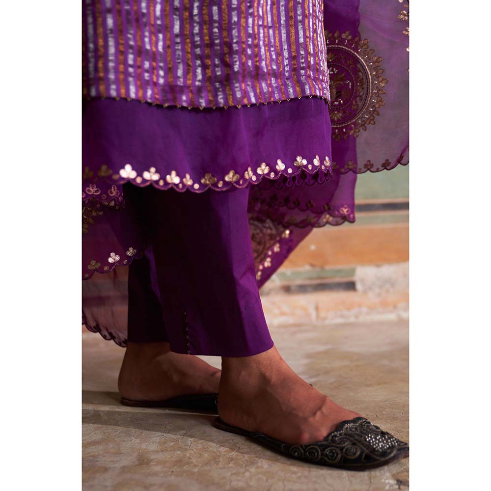 PINK CITY BY SARIKA Women's Mandala Kurta with Pant and Dupatta (Set of 3)