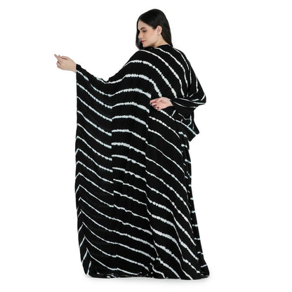 Pinnacle By Shruti Sancheti Black Tie and Dye Embroidered Kaftan Dress