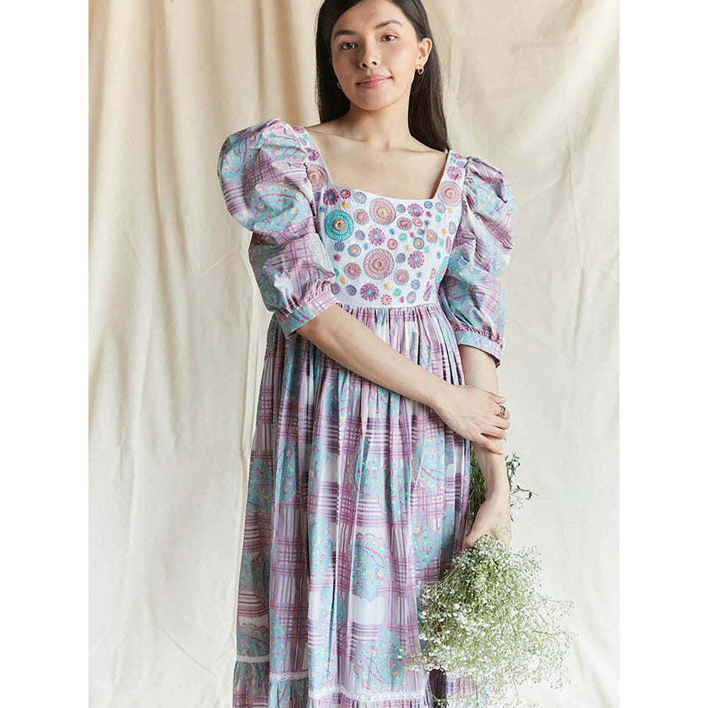 Pinnacle By Shruti Sancheti Multi-Color Mul Printed And Embroidered Maxi