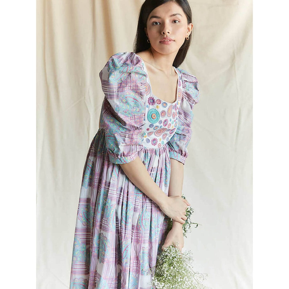Pinnacle By Shruti Sancheti Multi-Color Mul Printed And Embroidered Maxi