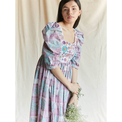 Pinnacle By Shruti Sancheti Multi-Color Mul Printed And Embroidered Maxi