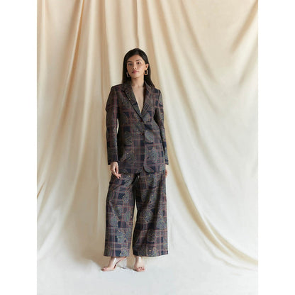 Pinnacle By Shruti Sancheti Blue Printed Pant Suit (Set of 2)