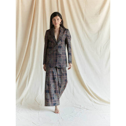 Pinnacle By Shruti Sancheti Blue Printed Pant Suit (Set of 2)