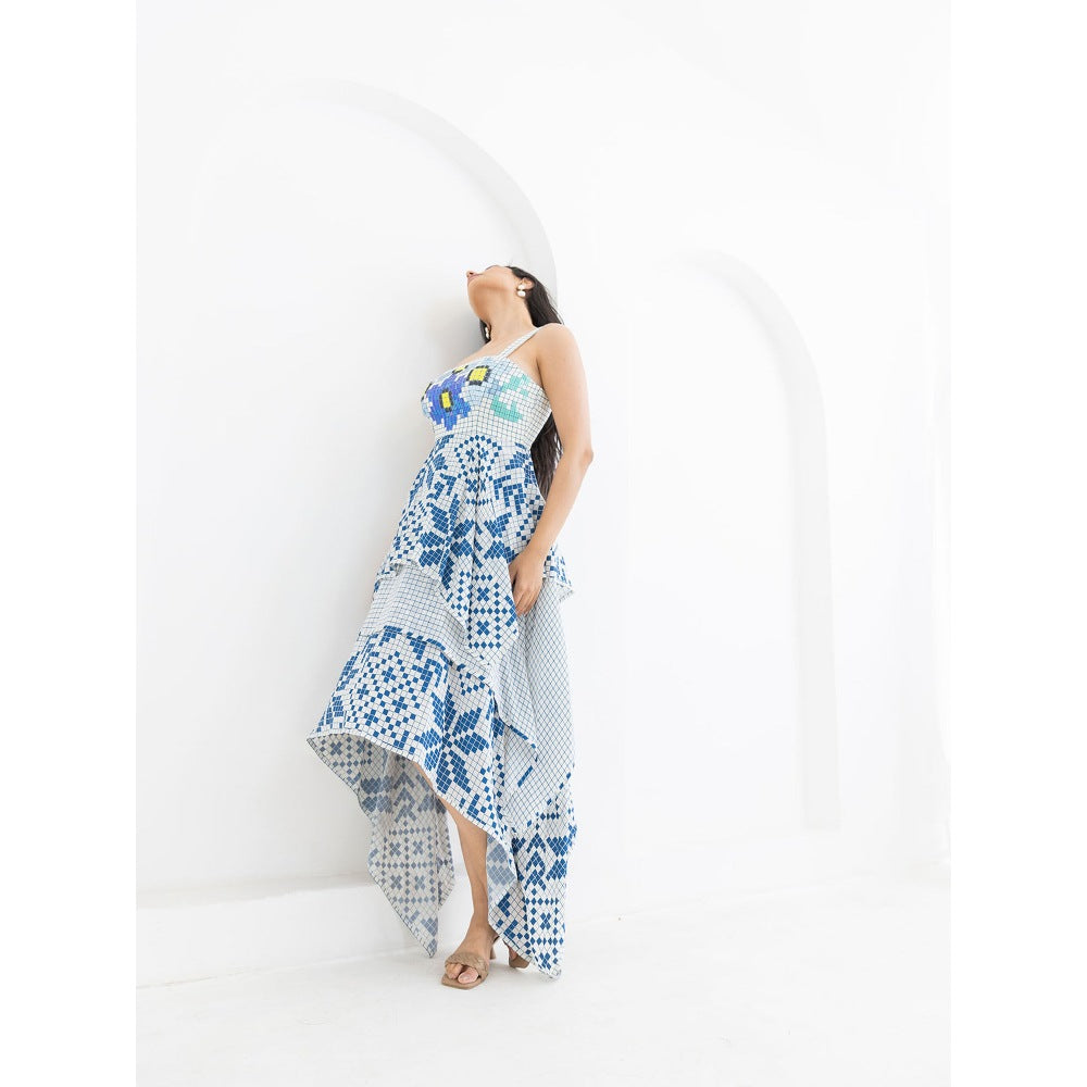 POOJA RAJGARHIA GUPTA Blue Matrix Dress