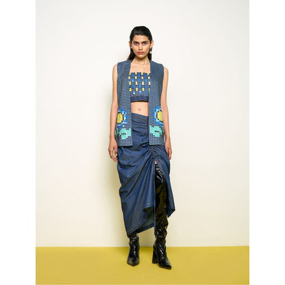 POOJA RAJGARHIA GUPTA Blue Wildflower Shrug
